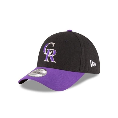 Black Colorado Rockies Hat - New Era MLB Alt The League 9FORTY Adjustable Caps USA3172596